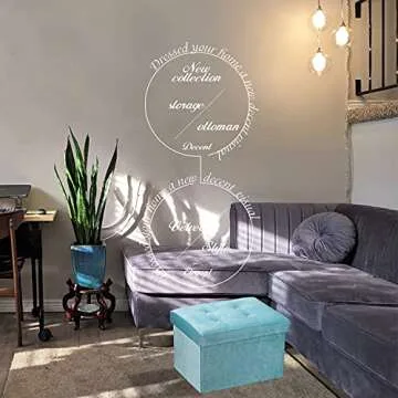 Stylish LINMAGCO 16" Velvet Ottoman with Storage