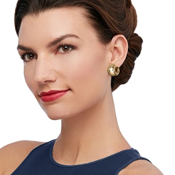 Elegant 14kt Gold Over Resin Hoop Earrings for Women