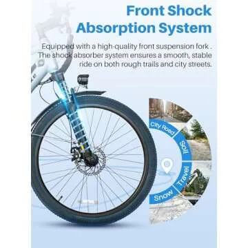 Seeker 26" Electric Bike with 20MPH Speed & 35Mile Range
