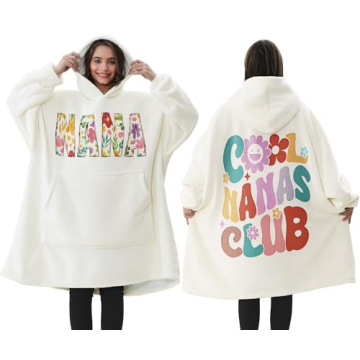 Nana Gifts Christmas Gifts from Granddaughter Grandchildren Grandkids, Wearable Blanket Hoodie Uniqu...
