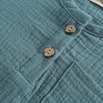 Buy Ashmyova Boys Cotton Linen Short Sleeve Shirt