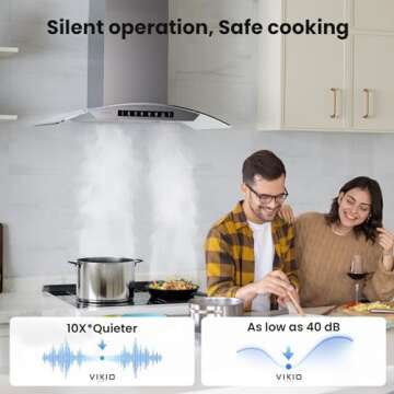 VIKIO HOME 30" Wall Mount Range Hood with Gesture Control