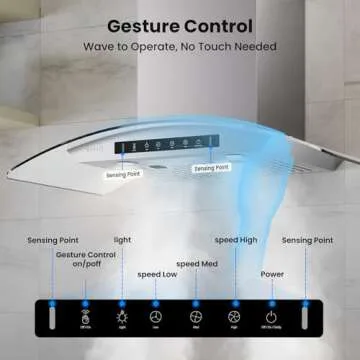 VIKIO HOME 30" Wall Mount Range Hood with Gesture Control