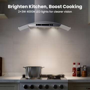 VIKIO HOME 30" Wall Mount Range Hood with Gesture Control