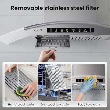 VIKIO HOME 30" Wall Mount Range Hood with Gesture Control