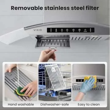 VIKIO HOME 30" Wall Mount Range Hood with Gesture Control