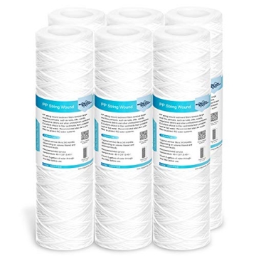 Membrane Solutions 20 Micron String Wound Water Filter - 6 Pack