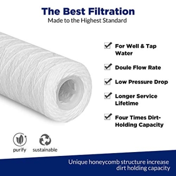Membrane Solutions 20 Micron Water Filter for Well Water
