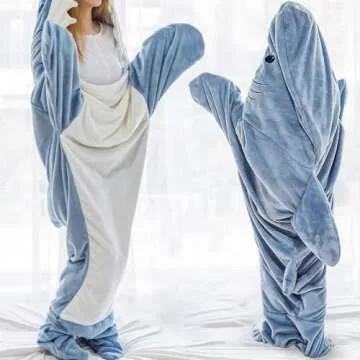 Shark Blanket Hoodie Onesie for All Ages Fun Gifts