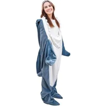 Shark Blanket Hoodie Onesie for All Ages Fun Gifts