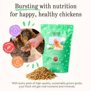 Grubblies Chicken Treats - Protein-Rich Black Soldier Fly Grubs