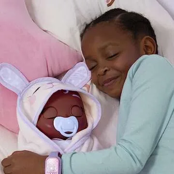 Cry Babies Newborn Molly - Interactive Baby Doll with 20+ Baby Sounds, Girls & Kids Age 18M and Up