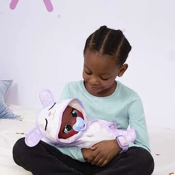 Cry Babies Newborn Molly - Interactive Baby Doll with 20+ Baby Sounds, Girls & Kids Age 18M and Up