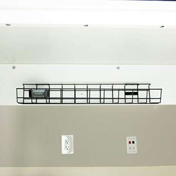 WireRun Wire Mesh Cable Organizer for Desk - 24 Inch