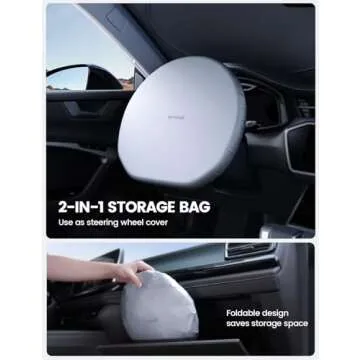 Lamicall Car Windshield Sun Shade for Medium SUVs & Sedans