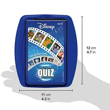 Top Trumps Disney Classic Quiz Game, 500 questions to test your knowledge and memory on Frozen, Bambi, Encanto and Ralph breaks the Internet, educational gift for ages 6 plus