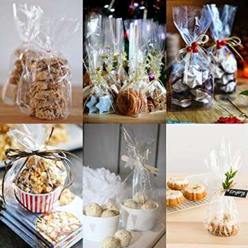 AnapoliZ Clear Cellophane Wrap Roll | 100’ Ft. Long X 16” In. Wide | 2.3 Mil Thick Crystal Clear...