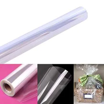AnapoliZ Clear Cellophane Wrap Roll 100’ Ft Durable