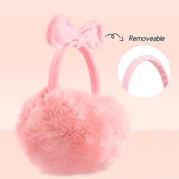 Stylish POXIMI Women Winter Earmuffs with Bowknot - Cute and Warm Ear Covers for Winter Outdoor Acti...