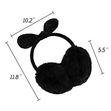 POXIMI Women Winter Earmuffs with Adjustable Cute Bow