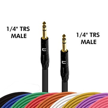 Coluber 1/4 TRS Male to Male Cable for Audio Needs