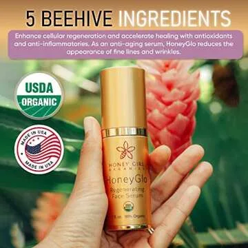 HoneyGlo Regenerating Face Serum - Organic Hydration Solution
