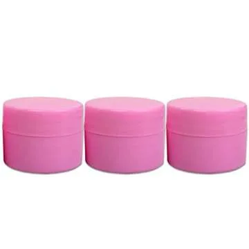 Beauticom 12 Pieces 7G/7ML (0.25oz) PINK Sturdy Thick Double Wall Plastic Container Jar with Foam Lined Lid for Powdered Eyeshadow, Mineralized Makeup, Cosmetic Samples - BPA Free