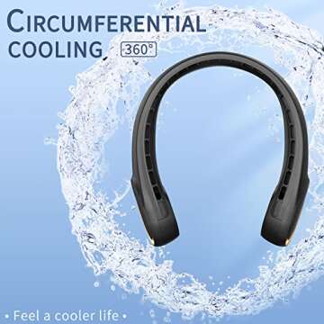FrSara Neck Fan | Bladeless, 360° Cooling, 5200mAh Battery