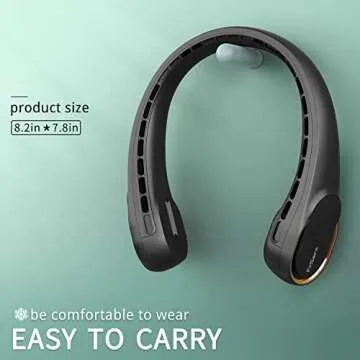 FrSara Neck Fan | Bladeless, 360° Cooling, 5200mAh Battery