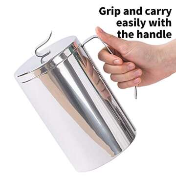 JOE&LEAH Kitchen Stainless Steel Compost Bin - Eco-friendly Countertop