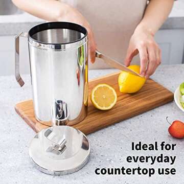 JOE&LEAH Kitchen Stainless Steel Compost Bin - Eco-friendly Countertop