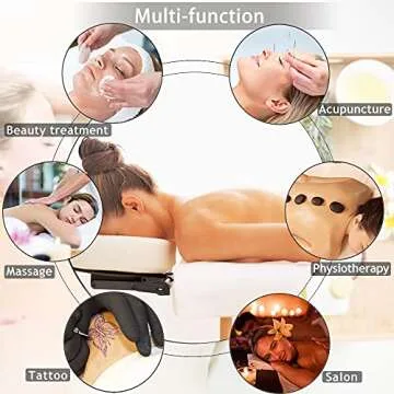 Dkeli Portable Massage Table - Adjustable & Durable Spa Bed