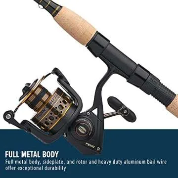 PENN Battle Spinning Reel and Fishing Rod Combo, Black, 4000 - 7' - Medium - 1pc