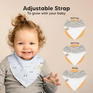 8-Pack Organic Baby Bandana Bibs for Girls - Super Absorbent Triangle Baby Bibs for Drooling and Teething Infant, 100% Cotton Extra Soft for Newborn, Infant 0-36 Months (Prairie)