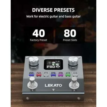 LEKATO Multi Effects Guitar Pedal for Musicians