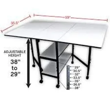 Sullivans Adjustable Height Foldable Craft Table