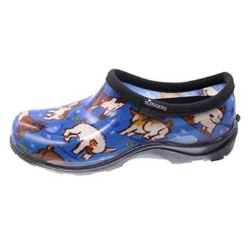 Sloggers Women's Waterproof Rain and Garden Shoe with Comfort Insole, Goats Sky Blue, Size 10, Style 5118GOBL10