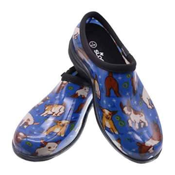 Sloggers Women's Waterproof Rain and Garden Shoe with Comfort Insole, Goats Sky Blue, Size 10, Style 5118GOBL10
