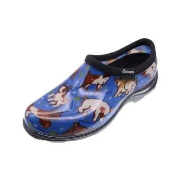 Sloggers Women's Waterproof Rain and Garden Shoe with Comfort Insole, Goats Sky Blue, Size 10, Style 5118GOBL10