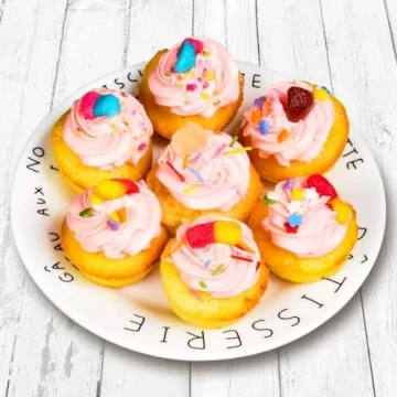 CAKETIME Nonstick Silicone Muffin Baking Pan 24 Cups