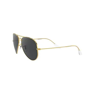 Ray-Ban RB3025 Classic Aviator Sunglasses, Legend Gold/Polarized Black, 55 mm