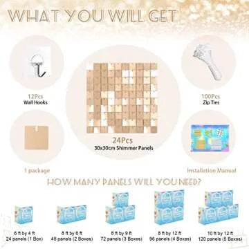 Champagne Shimmer Wall Backdrop Sequin Backdrop 6ftx4ft Glitter Party Backdrop for Bridal Shower Birthday Decorations Bachelorette Party Supplies