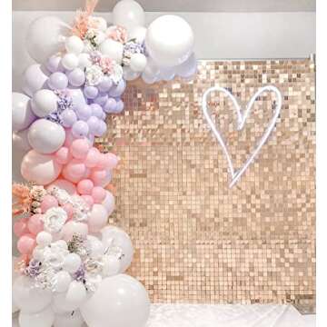 Champagne Shimmer Wall Backdrop Sequin Backdrop 6ftx4ft Glitter Party Backdrop for Bridal Shower Birthday Decorations Bachelorette Party Supplies