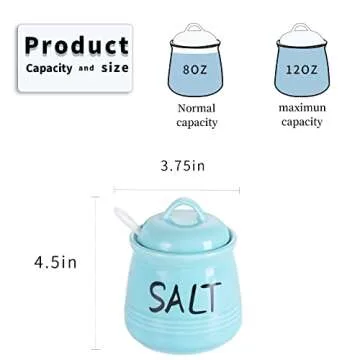 Stylish HAOTOP Salt and Pepper Bowls with Spoon