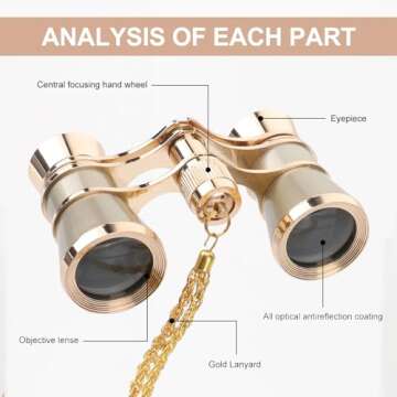 VILLCASE Opera Glasses 3X25 Compact Binoculars for Adults