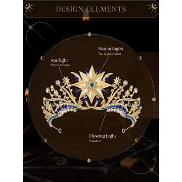 SWEETV TAROT Tiara Crown - Elegant Costume Accessory for Events