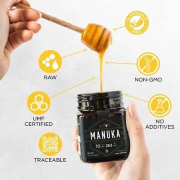 Kiva Raw Manuka Honey UMF 10+ Certified 100% Pure New Zealand Honey