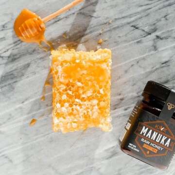 Kiva Raw Manuka Honey Certified UMF 10+, MGO 263+ 100% Pure New Zealand Honey - Non-GMO, Traceable, Non-Glyphosate (8.8 oz)