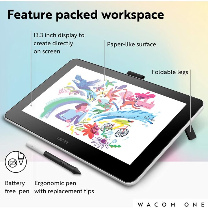 Wacom One HD 13.3" Creative Pen Display Tablet