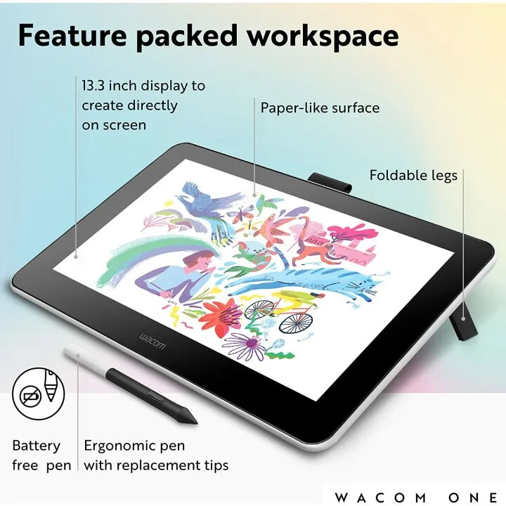 Wacom One HD 13.3" Creative Pen Display Tablet